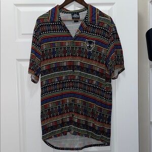 Black Panther Men’s Large Tribal Polo